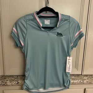 Lucky in love tennis short sleeve top with tags PGA West medium skirt